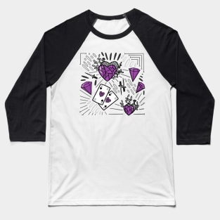 Purple Ace Baseball T-Shirt